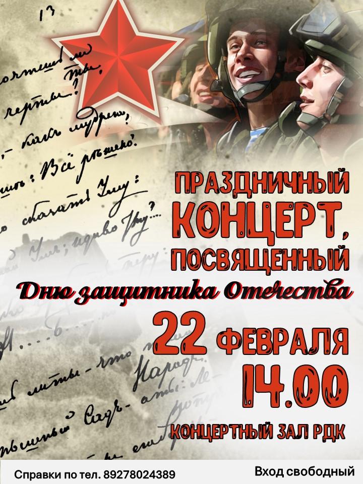 Праздничный концерт ко Дню защитника Отечества.